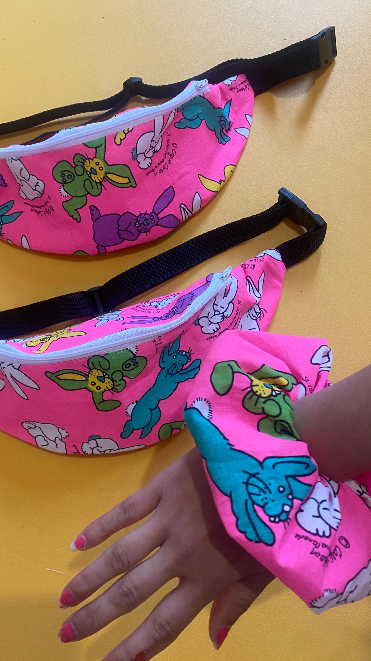 90’s scrunchies - Made from reworked duvets!