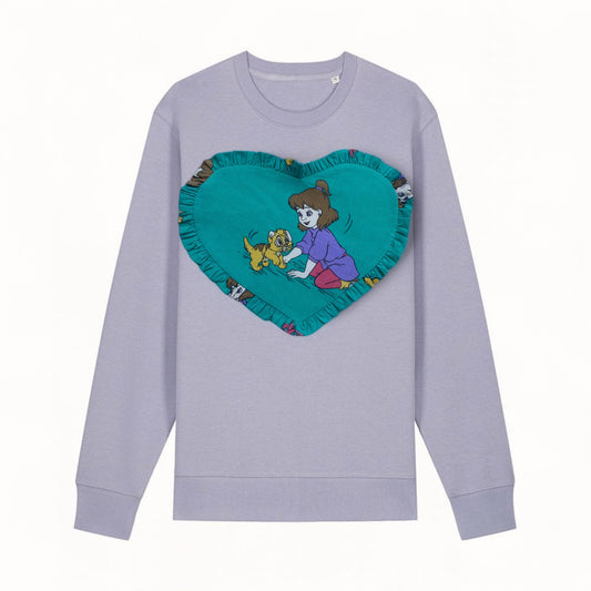 Custom Reworked Heart Duvet Jumper In This Fabric