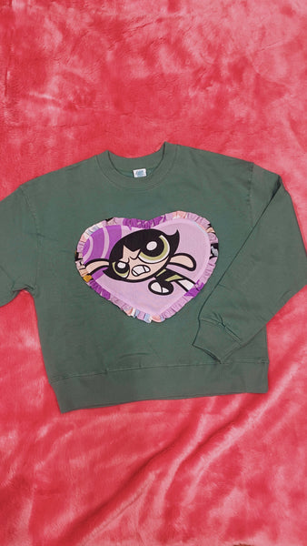 Custom Reworked Heart Duvet Jumper In This Fabric