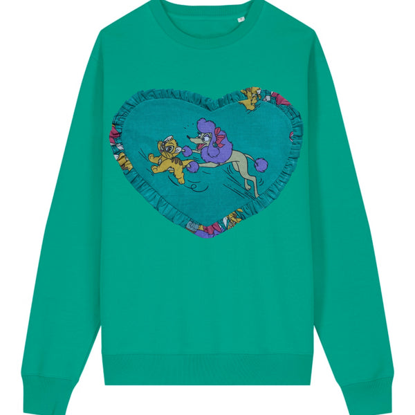 Custom Reworked Heart Duvet Jumper In This Fabric