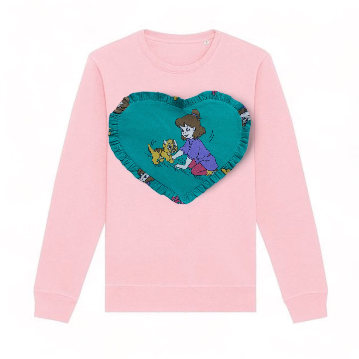 Custom Reworked Heart Duvet Jumper In This Fabric