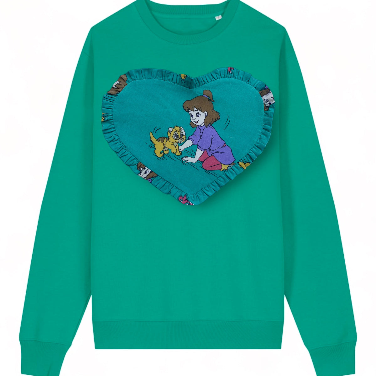 Custom Reworked Heart Duvet Jumper In This Fabric