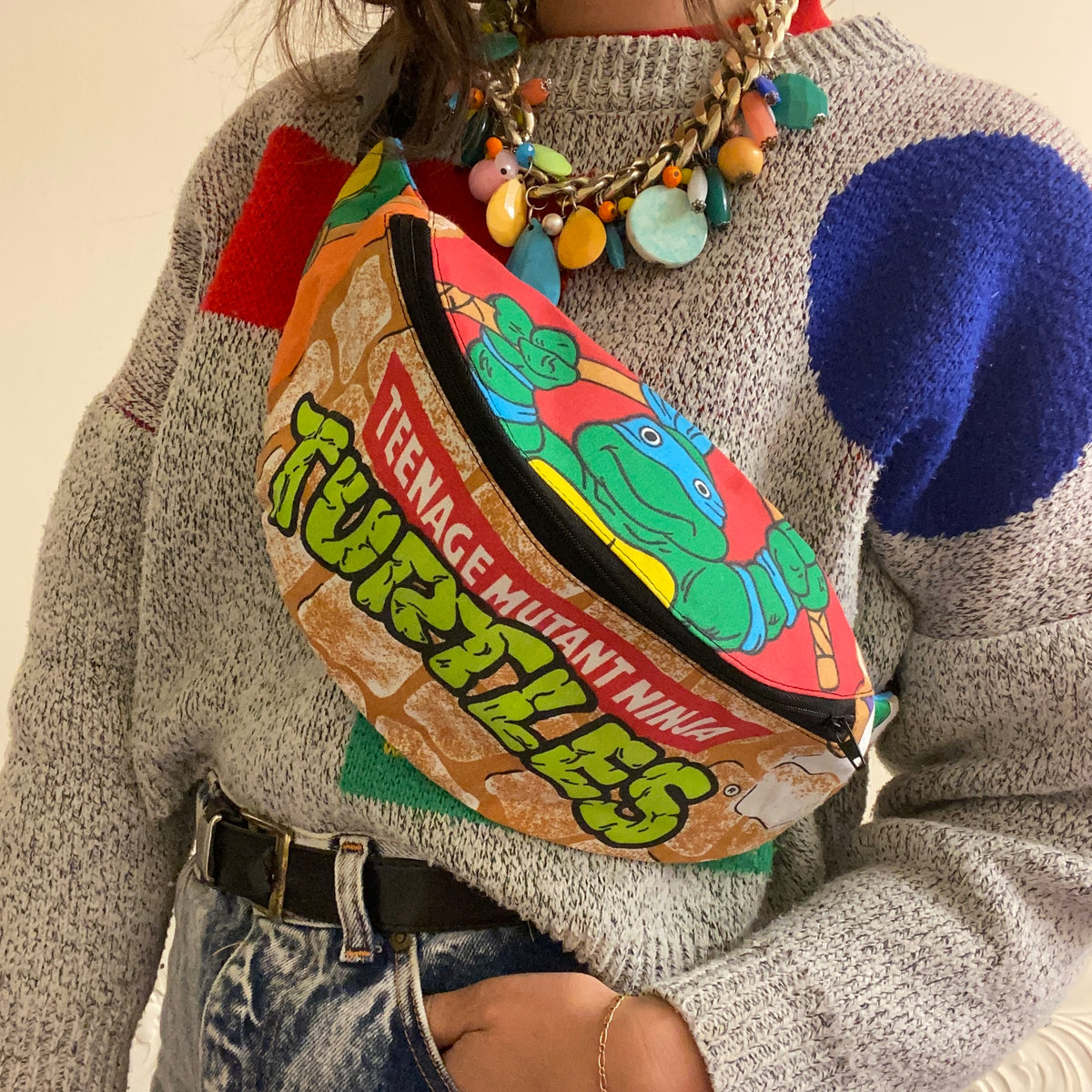 90's Bumbag / Fanny pack made from duvet covers (07)