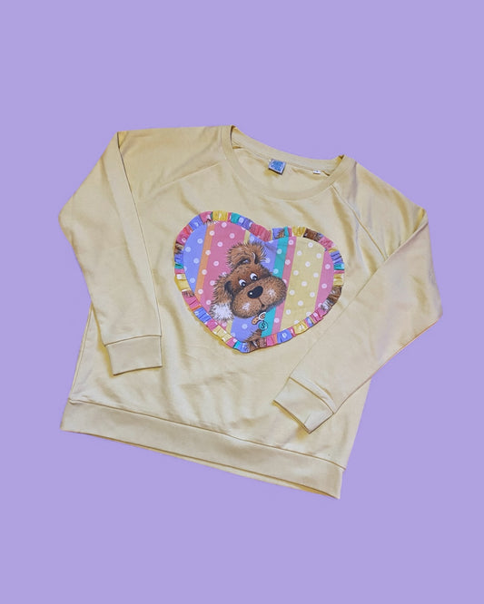 Custom Reworked Heart Duvet Jumper In This Fabric