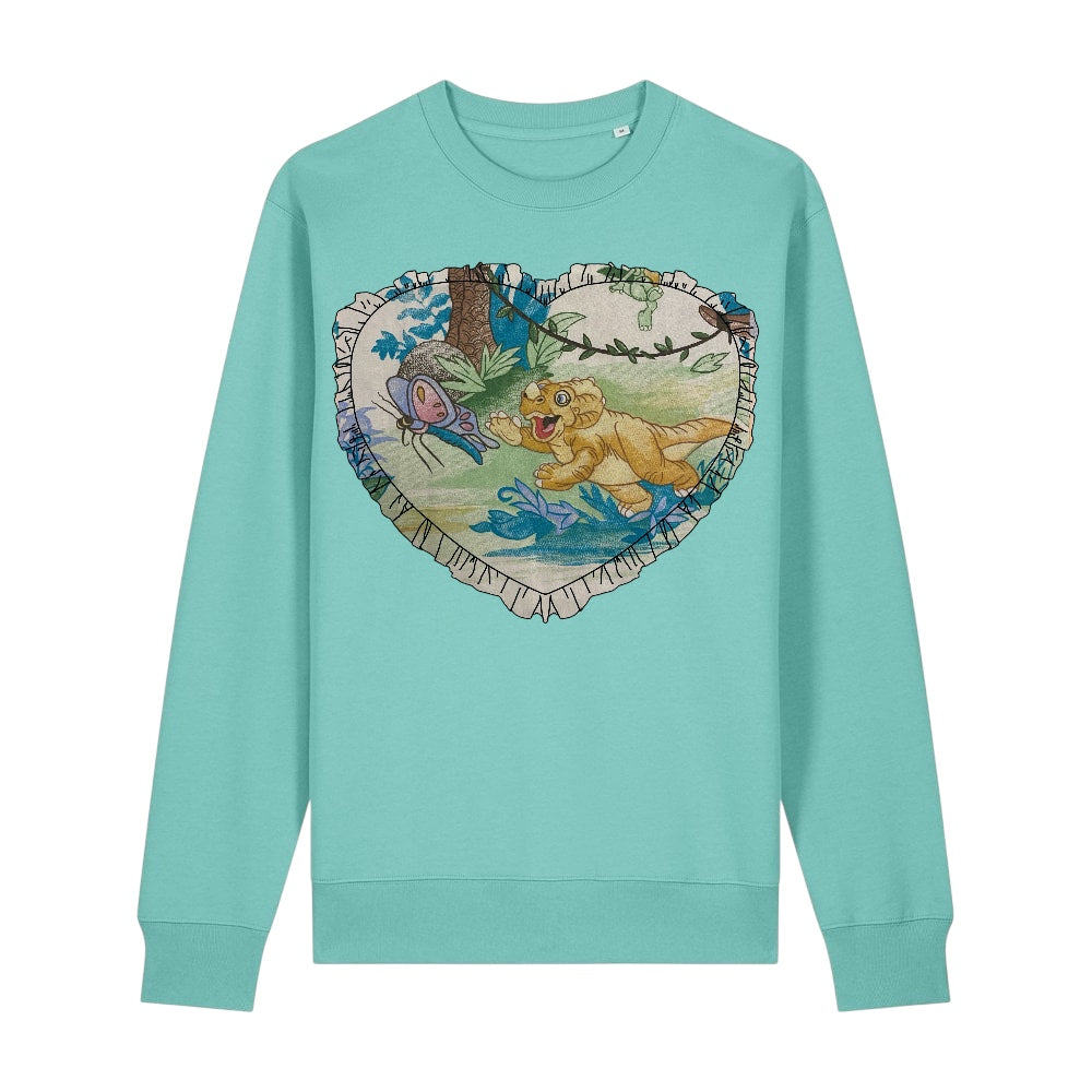 Custom Reworked Heart Duvet Jumper In This Fabric