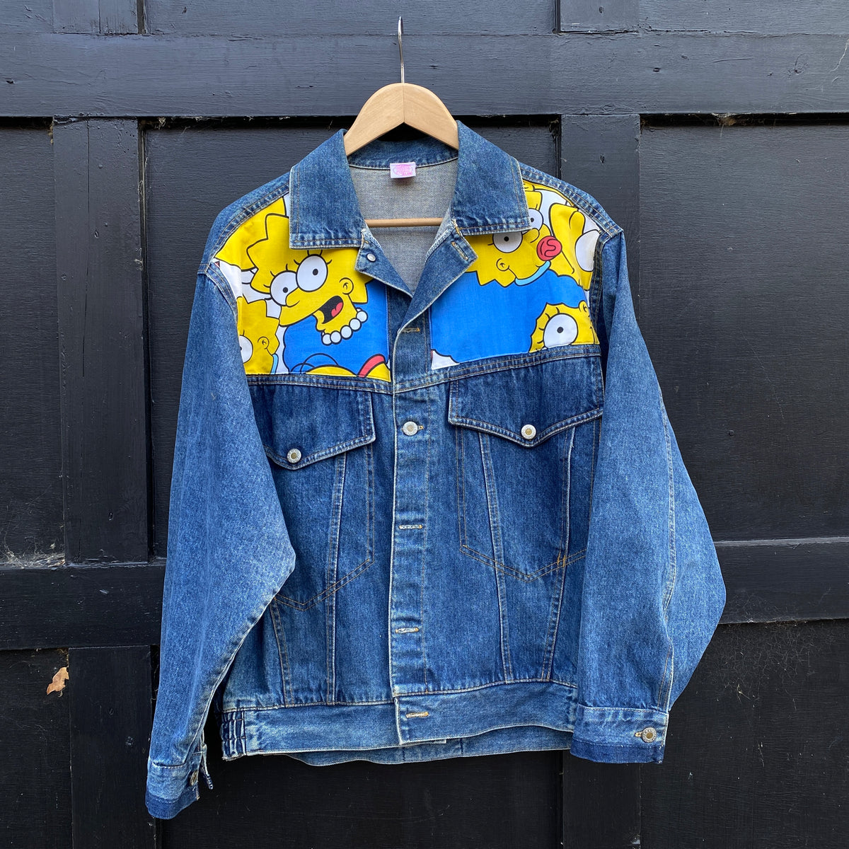 Denim Jacket made with Reworked Duvet Cover.