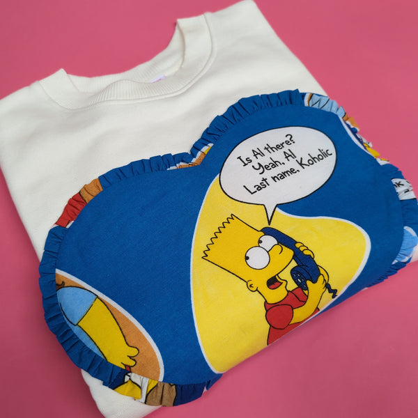 Reworked duvet jumper - Size S