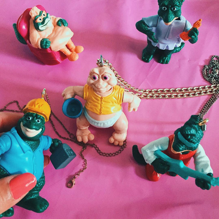 Tazo Earrings + Character Necklaces