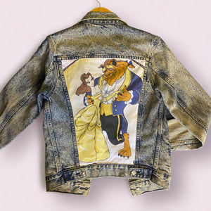 Denim Jacket made with Reworked Duvet Cover.