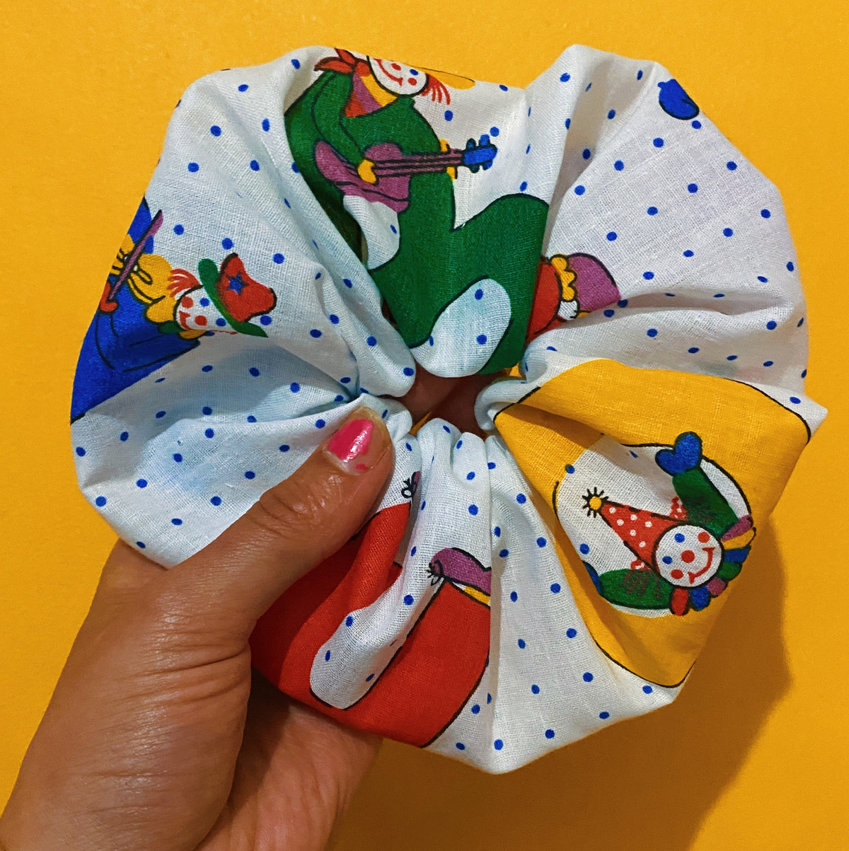 90’s scrunchies - Made from reworked duvets!