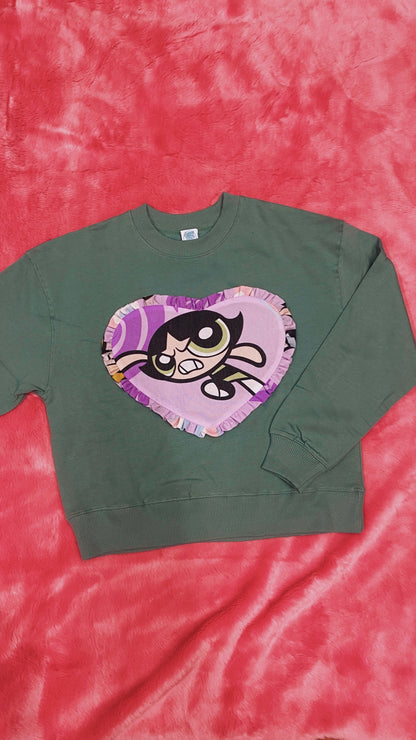 Custom Reworked Heart Duvet Jumper In This Fabric