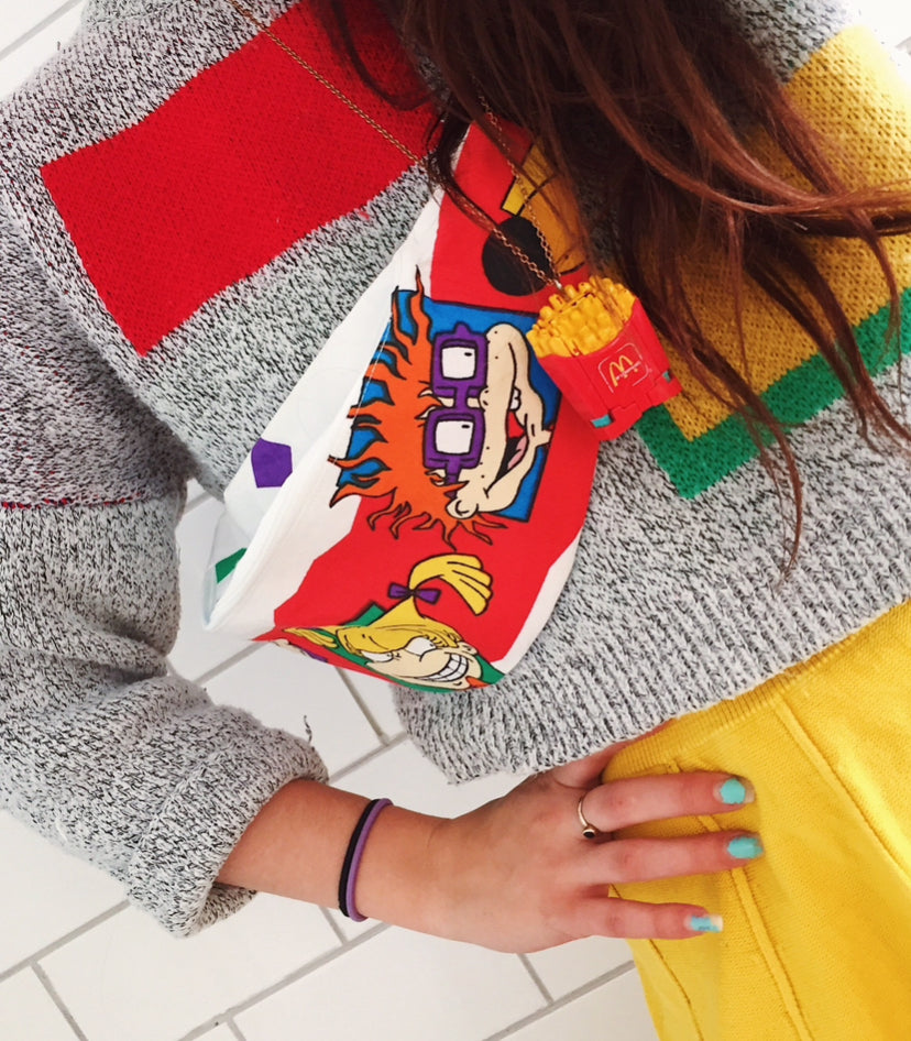 90's Bumbag / Fanny pack made from duvet covers (08)