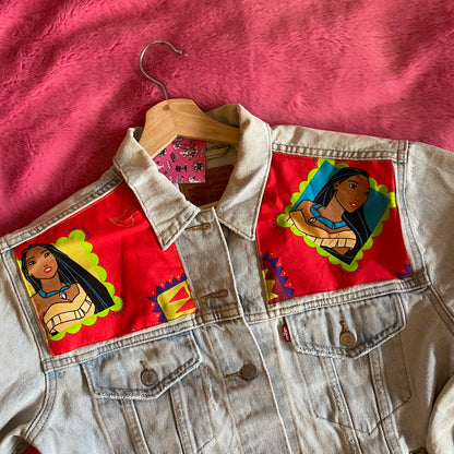 Denim Jacket made with Reworked Duvet Cover.