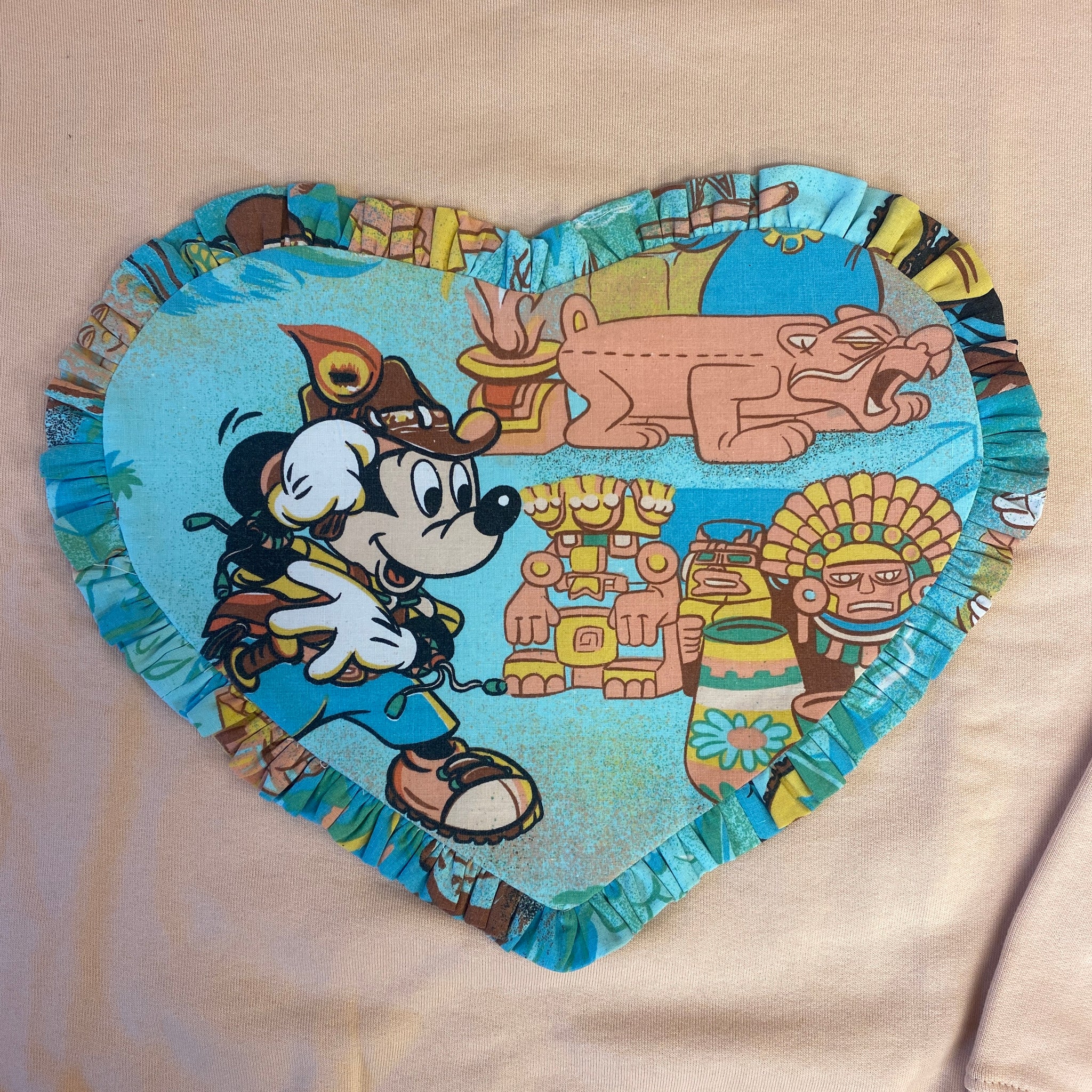 Custom Reworked Heart Duvet Jumper In This Fabric