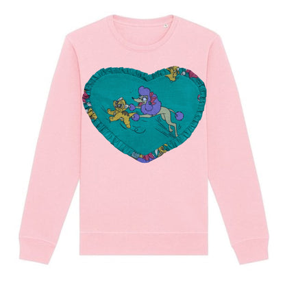 Custom Reworked Heart Duvet Jumper In This Fabric