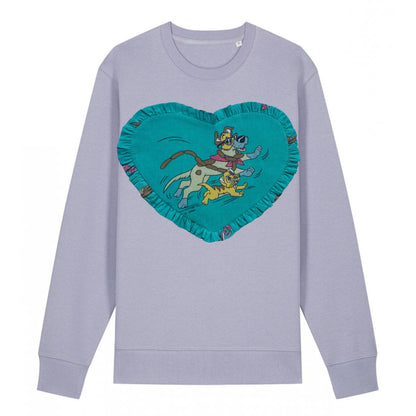 Custom Reworked Heart Duvet Jumper In This Fabric