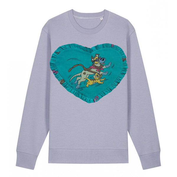 Custom Reworked Heart Duvet Jumper In This Fabric