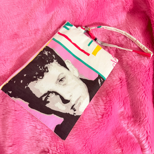 NKOTB bed sheet clutch bag