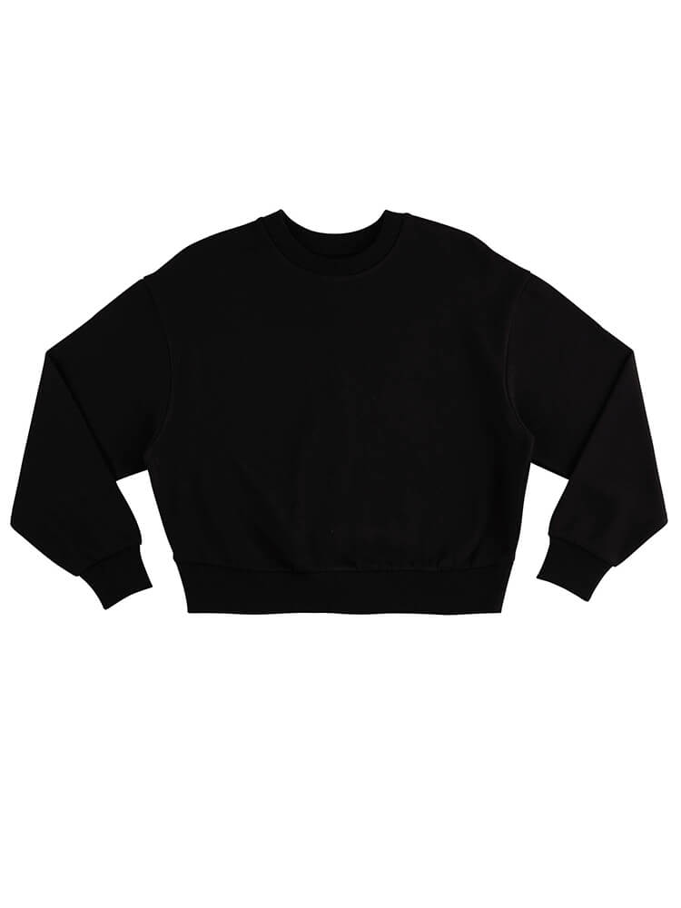 Small Black Boxy Cropped Jumper