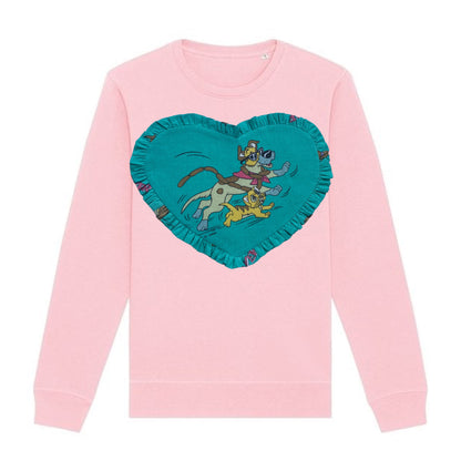 Custom Reworked Heart Duvet Jumper In This Fabric