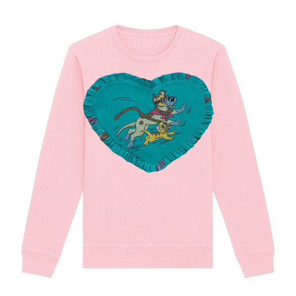 Custom Reworked Heart Duvet Jumper In This Fabric