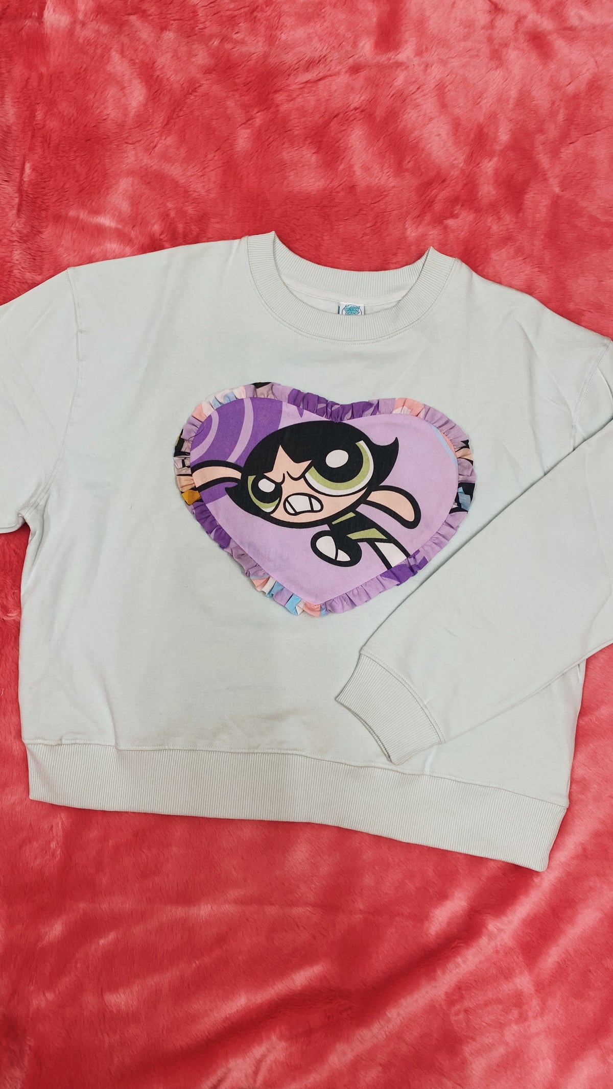 Custom Reworked Heart Duvet Jumper In This Fabric