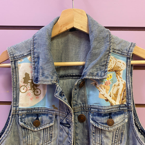 Denim Jacket made with Reworked Duvet Cover.