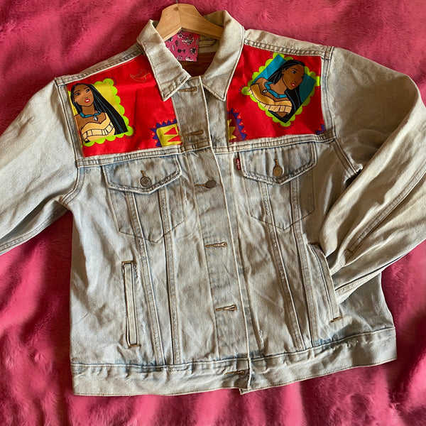 Denim Jacket made with Reworked Duvet Cover.