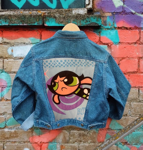 Send in your denim jacket + we'll sew on this panel!