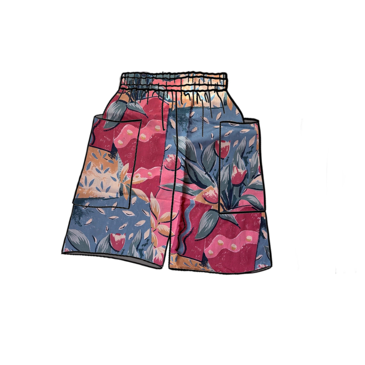 Bermuda Style Shorts w/ Elasticated Waist