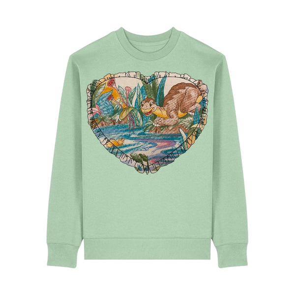 Custom Reworked Heart Duvet Jumper In This Fabric