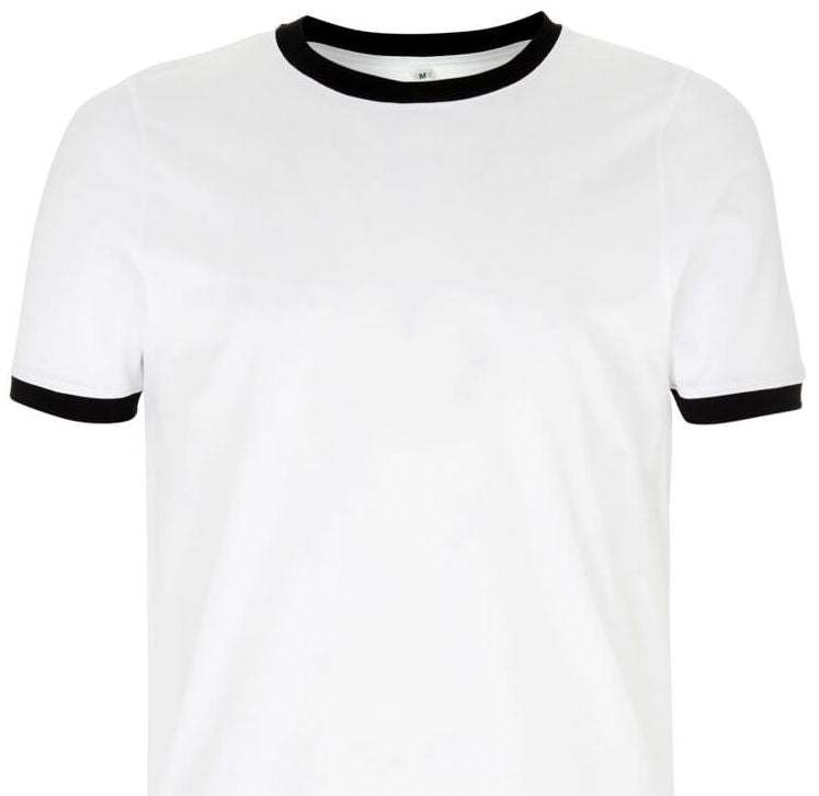 Small - White and Black Ringer