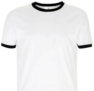 Small - White and Black Ringer