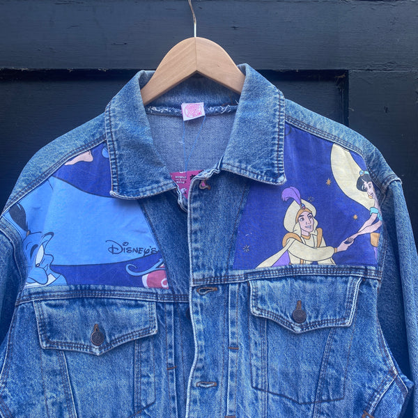 Denim Jacket made with Reworked Duvet Cover.