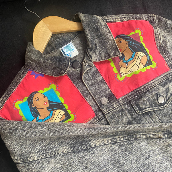 Denim Jacket made with Reworked Duvet Cover.