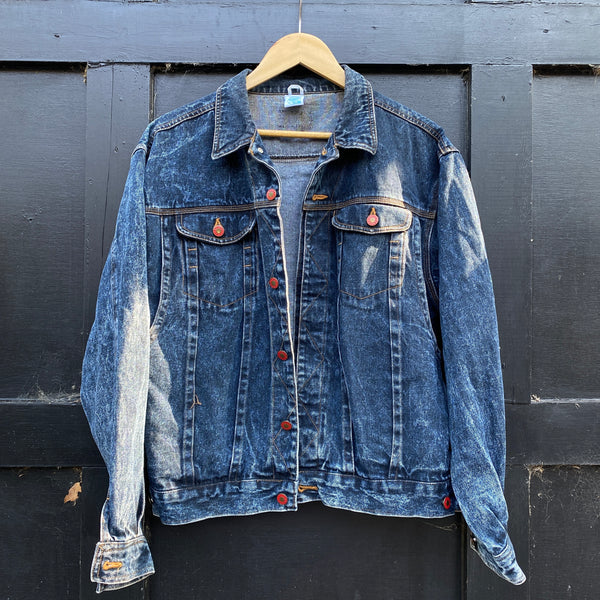 Denim Jacket made with Reworked Duvet Cover.