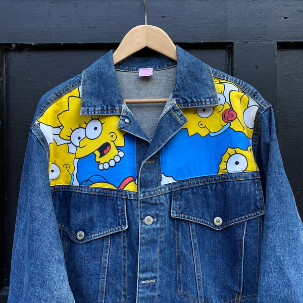 Denim Jacket made with Reworked Duvet Cover.