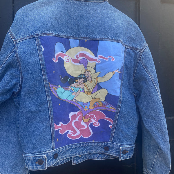 Denim Jacket made with Reworked Duvet Cover.