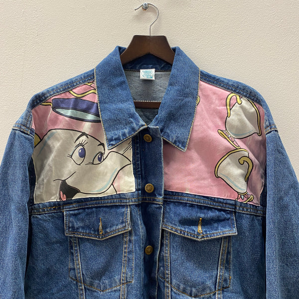Denim Jacket made with Reworked Duvet Cover.