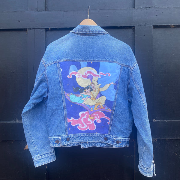 Denim Jacket made with Reworked Duvet Cover.