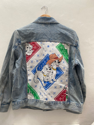 Denim Jacket made with Reworked Duvet Cover.
