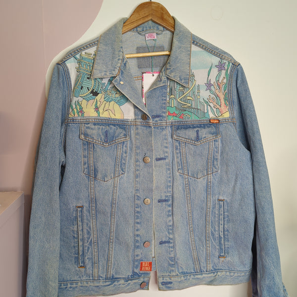 Denim Jacket made with Reworked Duvet Cover.
