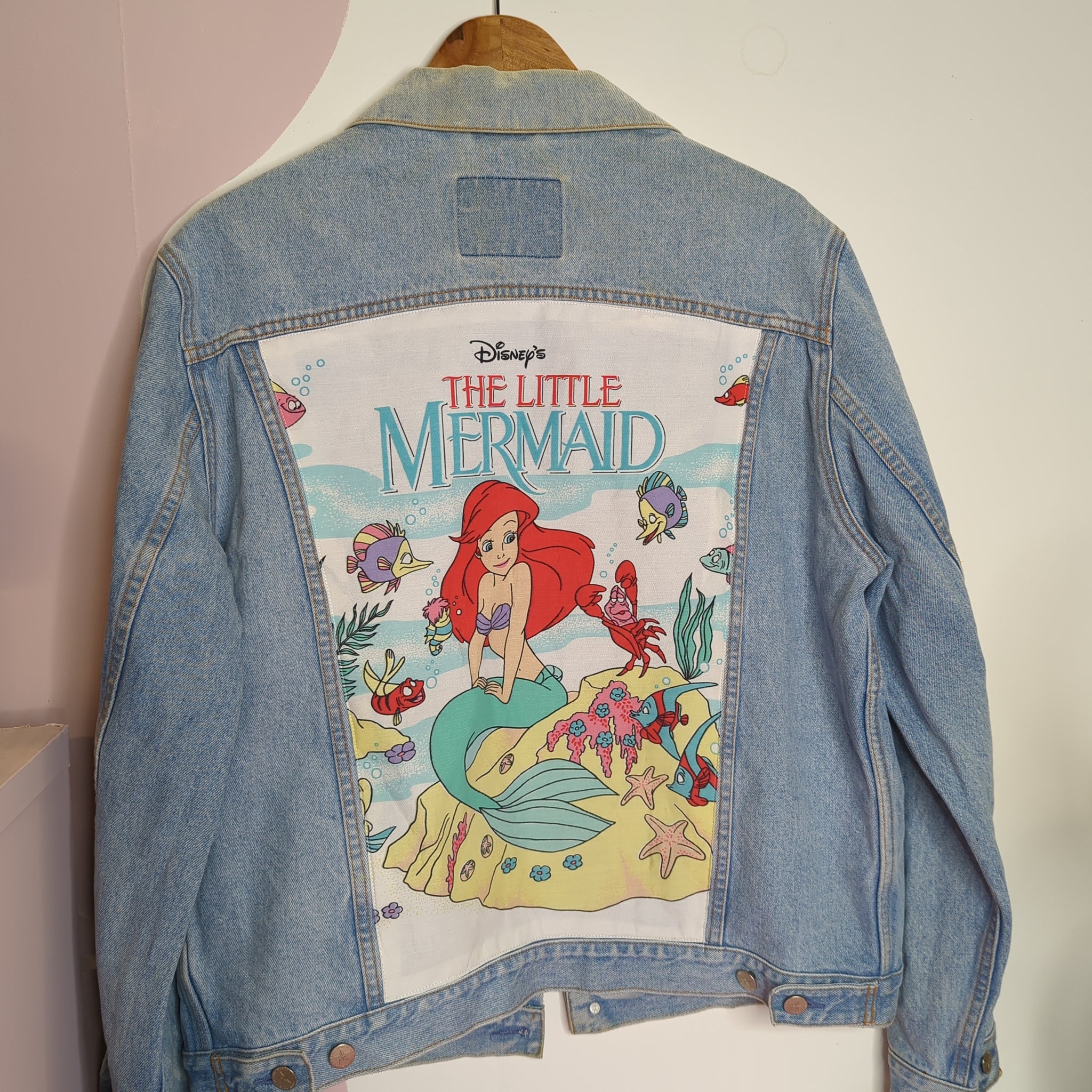 Denim Jacket made with Reworked Duvet Cover.