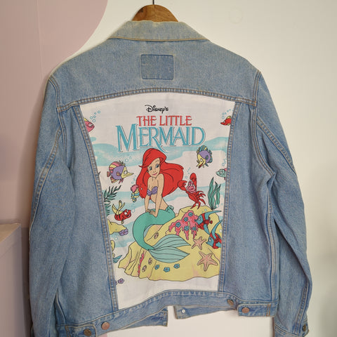 Denim Jacket made with Reworked Duvet Cover.