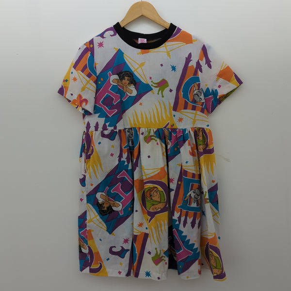 Dress made with Reworked Duvet Cover Size 8/10 "ES"