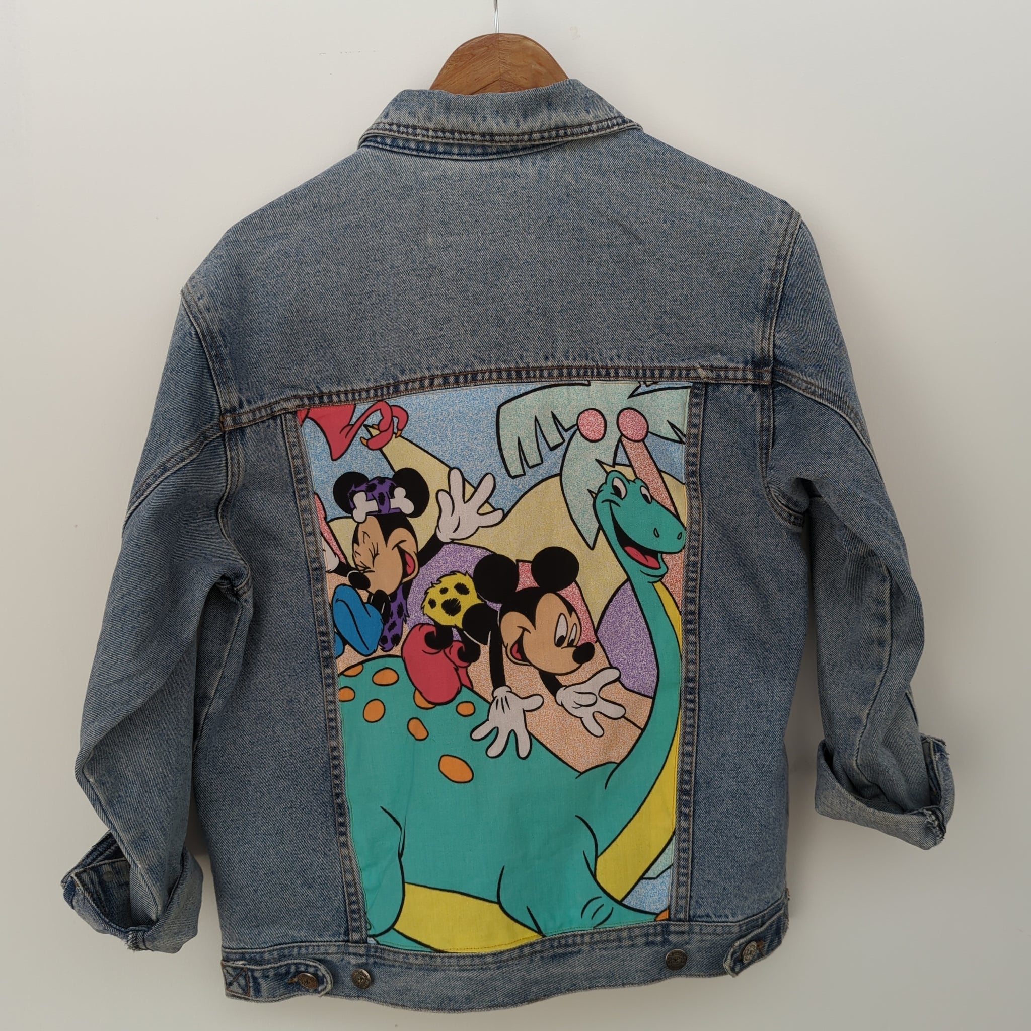 Denim Jacket made with Reworked Duvet Cover.