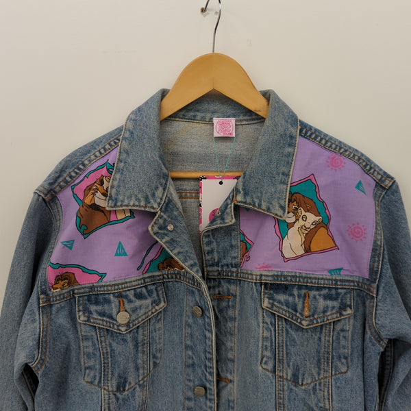 Denim Jacket made with Reworked Duvet Cover.