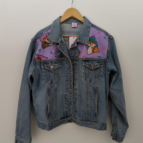 Denim Jacket made with Reworked Duvet Cover.