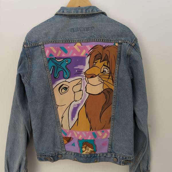 Denim Jacket made with Reworked Duvet Cover.