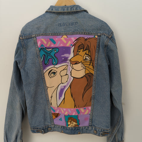 Denim Jacket made with Reworked Duvet Cover.